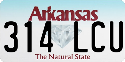 AR license plate 314LCU