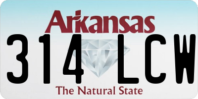 AR license plate 314LCW