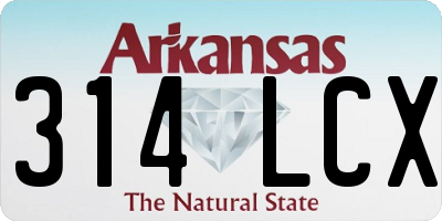 AR license plate 314LCX