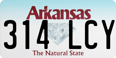 AR license plate 314LCY