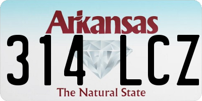 AR license plate 314LCZ