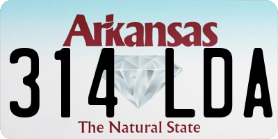 AR license plate 314LDA