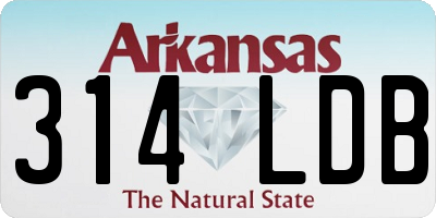 AR license plate 314LDB