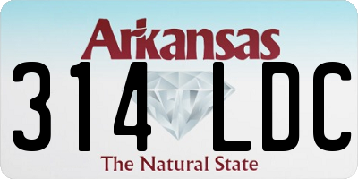 AR license plate 314LDC