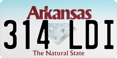 AR license plate 314LDI