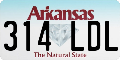 AR license plate 314LDL