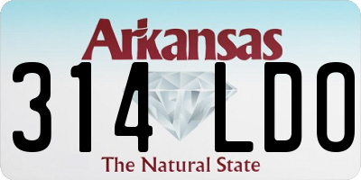 AR license plate 314LDO