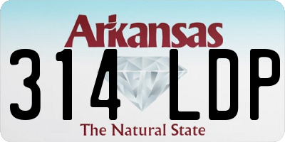 AR license plate 314LDP