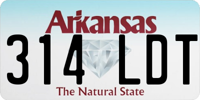 AR license plate 314LDT
