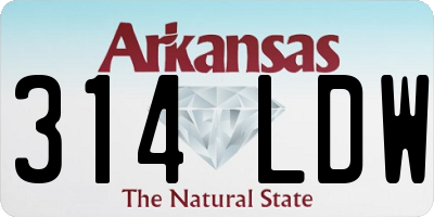 AR license plate 314LDW