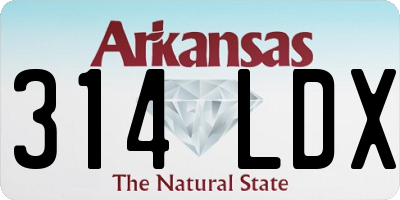 AR license plate 314LDX
