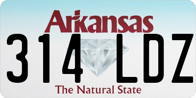 AR license plate 314LDZ