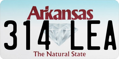 AR license plate 314LEA