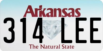 AR license plate 314LEE