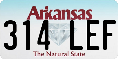 AR license plate 314LEF