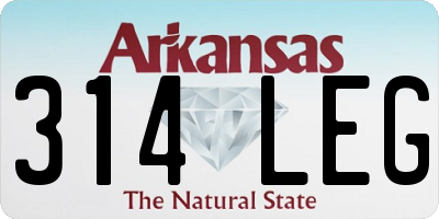 AR license plate 314LEG