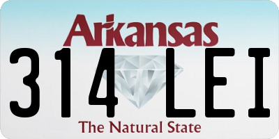 AR license plate 314LEI