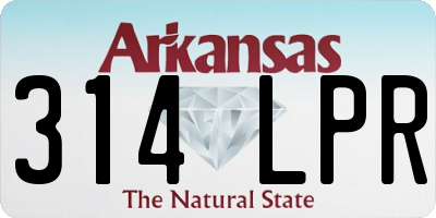 AR license plate 314LPR