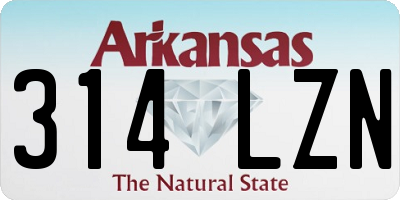 AR license plate 314LZN