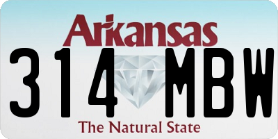 AR license plate 314MBW