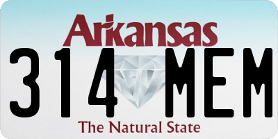 AR license plate 314MEM