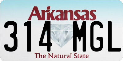 AR license plate 314MGL