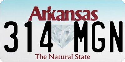 AR license plate 314MGN