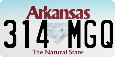 AR license plate 314MGQ