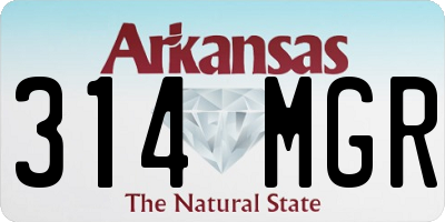 AR license plate 314MGR