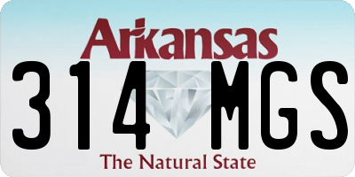 AR license plate 314MGS