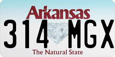 AR license plate 314MGX
