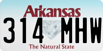 AR license plate 314MHW