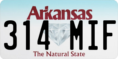 AR license plate 314MIF