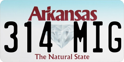 AR license plate 314MIG