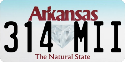 AR license plate 314MII