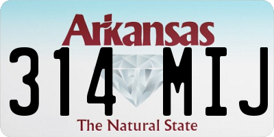 AR license plate 314MIJ