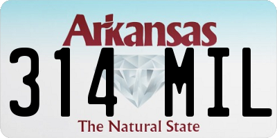 AR license plate 314MIL