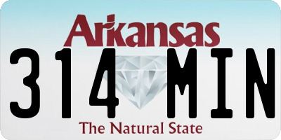 AR license plate 314MIN