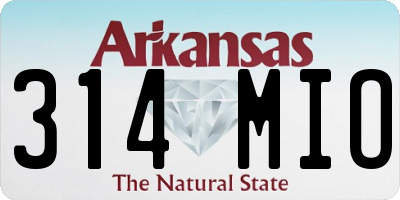 AR license plate 314MIO