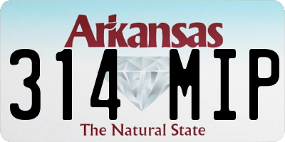 AR license plate 314MIP