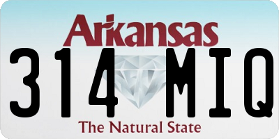 AR license plate 314MIQ