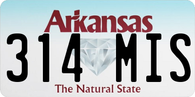 AR license plate 314MIS