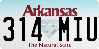 AR license plate 314MIU