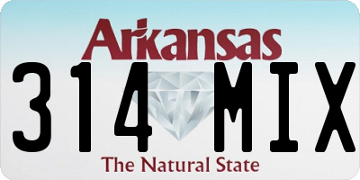AR license plate 314MIX