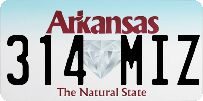 AR license plate 314MIZ