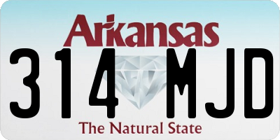 AR license plate 314MJD