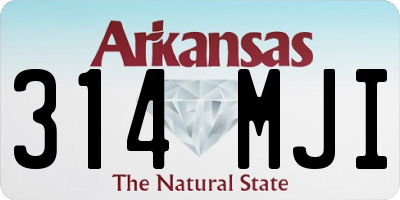 AR license plate 314MJI