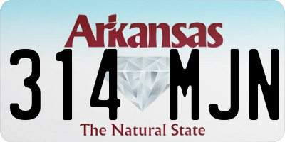 AR license plate 314MJN