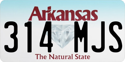 AR license plate 314MJS