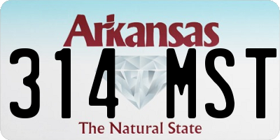 AR license plate 314MST